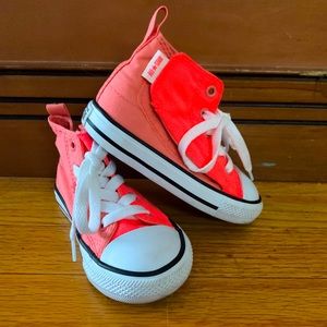 Converse Toddler Girl High Top Sneaker, size 7